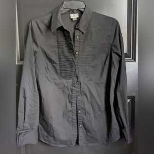 WORTHINGTON Women's Classic Black Tux Shirt Sz Small